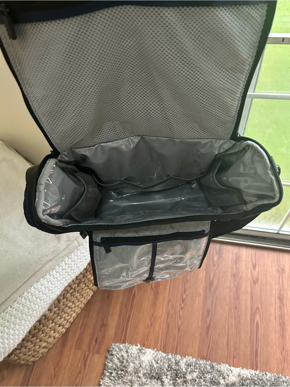 Brand New  Convertible Travel Toiletry Bag with luggage sleeve and cross body